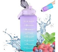 Bouteille d'eau 2L gourde avec paille Bidon portable pour bouteille de voyage
