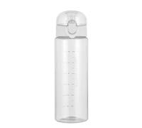 Bouteille d'eau, 780ml Gourde Sport, Anti-fuite Bouteille Une seule pression pour ouvrir, pour gym, école, cyclisme, plein air, sport, fitness et bureau, passe au lave-vaisselle,Transparent blanc