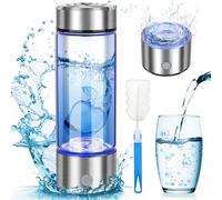 Bouteille d'eau à hydrogène améliorée 2025, générateur d'eau à hydrogène rapide de 3 minutes 1800PPB avec technologie SPE PEM, machine à eau hydraulique portable de 300 ml, verre rechargeable riche