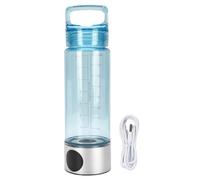 Bouteille d'eau à hydrogène portable anti-fuite 400 ml Générateur d'eau riche en hydrogène avec électrolyse à double chambre pour les sports en plein air Voyage Matériau PCTG 560 g (Argent Bleu)