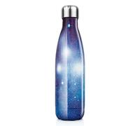 Bouteille d'eau Acier Inoxydable, Gourde Isotherme Réutilisable Gourde Inox sans BPA isolé à Bouteille Isotherme pour Froide Pendant 24heures, Chaude Pendant 12 Heures (Galaxie Bleu, 500ml)