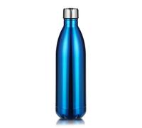 Bouteille d'eau Acier Inoxydable, Gourde Isotherme Réutilisable Gourde Inox sans BPA isolé à Bouteille Isotherme pour Froide Pendant 24heures, Chaude Pendant 12 Heures (Bleu, 750ml)