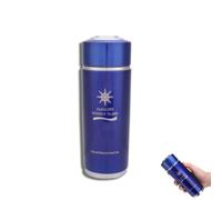 Bouteille D'eau Alcaline Portable, Bouteille D'eau Isolée Portative Nano Bouteilles D'Énergie Acier Inoxydable Bouteilles À Bouchon À Large Ouverture Pour L'amélioration De L'immunité (Bleu)