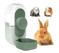 Bouteille d'eau automatique à suspendre de 800 ml pour lapin, anti-goutte, distributeur d'eau par gravité pour cage, convient pour cochon d'Inde, lapin, hamsters et autres petits animaux (800 ml, vert