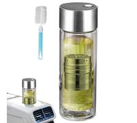 Bouteille d'eau avec filtre, filtre à thé portable, 400 ml, double couche, avec couvercle magnétique et résistance à la température, pour voiture, école, fitness, voyage, camping, sport, lieu de