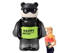 Bouteille d'eau avec ours - Adorable tasse avec bec verseur, carafe de grande capacité, élégant verre avec paille | Gobelet portable avec couvercle rabattable pour adolescents, bureau, étude en plein