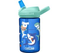 Bouteille d'eau CamelBak Eddy+ 14 oz pour enfants avec Tritan Renew - Couvercle paille anti-fuite une fois ferm - Shark Summer Camp