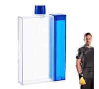Bouteille d'eau carrée, bouteilles d'eau plates pour voyage | Bouteilles d'eau esthétiques, bouteille d'eau plate fine, flacon, bouteille d'eau plate de 400 ml pour sport, camping, gym, fitness