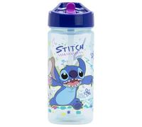 Stitch Bouteille d'eau carrée réutilisable avec paille intégrée 510 ml