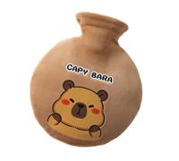 Bouteille d'eau chaude avec housse en peluche - Housse mignonne de dessin animé de charpentier de 700 ml | Sac chauffe-mains pour voyager, dormir et utilisation en plein air, design en PVC résistant