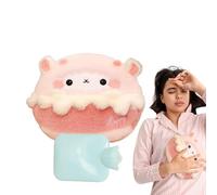 Bouteille D'eau Chaude - Bouteille De Chauffage Au Micro-ondes | Tampon Chauffant | Sac À Eau Chaude Chaude | Bouteilles D'eau Chaude | Capulet Anti-dénigrement Avec Couverture En Peluche Isolée