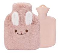 Bouteille D'Eau Chaude Hiver Étudiant Et Jeune Garçon Et Fille Avec Dessin Animé Couverture Souple Style Chauffe-Mains Injection, Brun