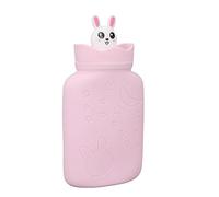 Bouteille d'eau Chaude Multifonctionnelle Portable Pratique et Compacte Mignon Chauffe-eau en Silicone pour Micro-ondes par Temps Froid (Rose)