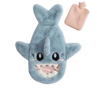 Bouteille d'eau chaude poche à main - Sac chauffant en forme de requin de dessins animés, compresse thermique en caoutchouc thermique | Fournitures de chauffage pour les mains douillettes, Bot
