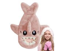 Bouteille D'eau Chaude - Poche Plus Chaude À Main | Sac De Forme De Requin De Dessins Animés Pour Le Soulagement Hivernal | Couvercle Moelleux Avec Conception De Caoutchouc Thermique De 1000 Ml Pour L