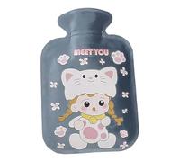 Bouteille d'eau chaude pour l'hiver - Sac de chauffage en peluche de 500 ml | Réchauffement réutilisable pour les pieds et la taille, un coussin de chauffage à eau portable doux pour soulager la doule