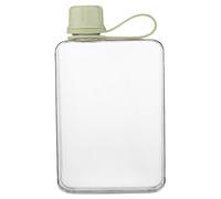 Bouteille D'eau Claire - Bouteilles De Sport Carrées De 500 Ml Carrées | Bouteille Extérieure Plate | 4.13 X 7,09 X 1,57 Pouces, Récipient D'eau De Voyage Extérieur Multidocolaire Slim Sports Cold Spo
