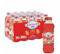 Bouteille d'eau Cristaline Fraise 50cl - Pack de 24 bouteilles