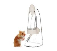 Bouteille d'eau de 120 ml avec support anti-goutte pour hamsters nains syriens, gerbilles, petites souris, petits rongeurs (avec support, crème)