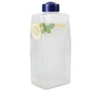 Bouteille d'eau de 2 L, bouteilles de jus transparentes réutilisables pour réfrigérateur, bouteille d'eau anti-fuite pour thé glacé, infusion froide et boissons familiales, 2 L