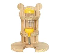 Bouteille d'eau de 76,5 g avec support en bois pour hamster réglable en hauteur pour cage avec support anti-goutte pour cage