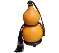 Bouteille d'eau de gourde naturelle, bouteille d'eau séchée portable d'extérieur, gourde à vin naturelle et ornement de gourde Feng Shui Hu Lu, anti-infiltration de cire d'abeille, for la(1000ml)