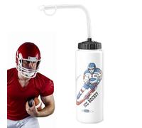 Bouteille D'eau De Hockey - Tasse À Presser De 12,59 Pouces | Flacon Étanche En PP - Conception À Longue Paille - Bouteille De 1 L De Qualité Alimentaire, Idéale Pour Le Cyclisme, Le, Le Camp