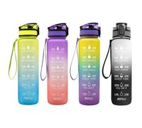 Bouteille D'eau De Motivation 1l, Dégradé Mat Avec Marqueur De Temps, Étanche, Cantine Pour Randonnée, Cyclisme, Vélo, Camping, Course À Pied, Yoga