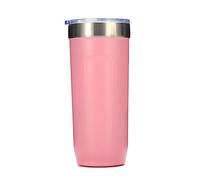 Bouteille d'eau de sport anti-fuite avec rainure de 710 ml - Double couche en acier inoxydable 304 - Isolation thermique et stockage au froid - Rose - 550 ml + corde