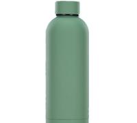 Bouteille d'eau de sport anti-fuite en acier inoxydable 304 à petite ouverture - Bouteille isotherme de grande capacité - Peinture mate - Vert - 500 ml