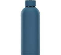 Bouteille d'eau de sport anti-fuite en acier inoxydable 304 à petite ouverture - Bouteille thermos pour sports de plein air - Grande capacité - Peinture mate - Bleu - 750 ml