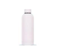 Bouteille d'eau de sport anti-fuite en acier inoxydable 304 à petite ouverture - Bouteille thermos pour sports de plein air - Grande capacité - Peinture mate - Blanc - 750 ml