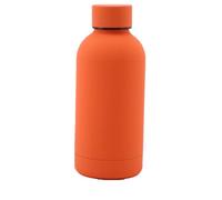 Bouteille d'eau de sport anti-fuite en acier inoxydable pour femme - Grande capacité - Petite ouverture - Bouteille d'eau de sport d'extérieur portable - Pot d'alpinisme - Orange - 500 ml