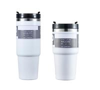Bouteille d'eau de sport anti-fuite, peinture diamant, 68 ml, double paroi, en acier inoxydable, isolation thermique, tasse de café froid, peinture ordinaire, bleu, 590 ml