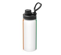 Bouteille d'eau de sport avec drapeau de la Côte d'Ivoire imprimé 532 ml, tasse de voyage portable avec poignée, adaptée pour les sports de plein air et les déplacements.