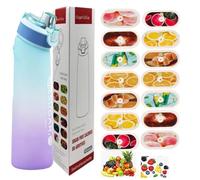 Bouteille d'eau de sport de 700 ml avec capsules en 14 saveurs, le matériau tritan n'a pas peur des températures élevées, et la saveur naturelle des fruits extraite rend l'eau potable sûre et