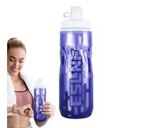 Bouteille d'eau de sport - Double couche 610 ml Bouteille de cyclisme isotherme - Bouteille de vélo - Bouteille de vélo étanche à la poussière de qualité alimentaire pour la gym, la randonnée, le