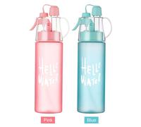 Bouteille D'eau De Sport En Plastique Avec Poignée, 580ml, Spray, Shaker, Anti-Fuite, Portable, Pour L'été, Escalade, Vélo En Plein Air