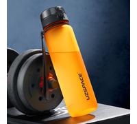 Bouteille D'eau De Sport En Plastique Gourde Tritan Sans Bpa,Imperméable Et Portable Avec Marqueur De Temps,Protein Shaker,Pour Voyage En Plein Air École Gym Fitness - Type Dynamic Orange-0,35l