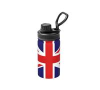 Bouteille d'eau de sport isotherme en acier inoxydable avec drapeau du Royaume-Uni pour garder le froid au chaud pour le sport
