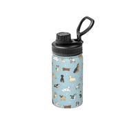 Bouteille d'eau de sport isotherme en acier inoxydable avec imprimé chiot Doodles pour garder le froid au chaud pour le sport