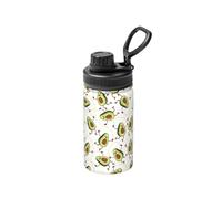 Bouteille d'eau de sport isotherme en acier inoxydable avec motif avocats humoristiques de dessin animé pour garder le froid au chaud pour le sport