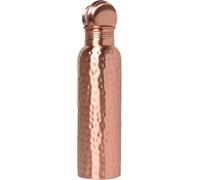 Bouteille d'eau de voyage 100 % pur cuivre martelé - Bénéfices ayurvédiques pour la santé