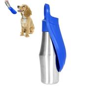 Bouteille d'eau de voyage pour chien - Distributeur en acier inoxydable de 27 oz, tasse portable anti-fuite, joint en silicone, bol en forme de feuille 2 en 1, petits chiens, me