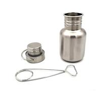 Bouteille d'eau d'extérieur en acier inoxydable avec crochet pour suspendre, utilisée pour cuisiner et chauffer l'eau lors des voyages de camping (350 ml)