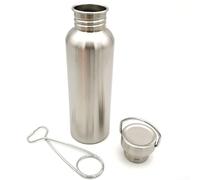 Bouteille d'eau d'extérieur en acier inoxydable avec crochet pour suspendre, utilisée pour cuisiner et chauffer l'eau lors des voyages de camping (750 ml)