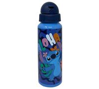 Bouteille d'eau Disney Stitch en aluminium avec paille bouteille bleue 550 ml accessoire pour enfants