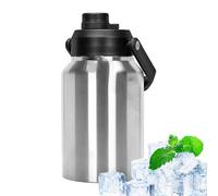 Bouteille d'eau d'un gallon, pichet - isotherme À deux étages en acier pour