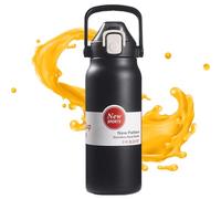 Bouteille d'eau en acier inoxydable - 1,3 l - Grand récipient isotherme de qualité alimentaire - Bouteille anti-fuite - Pour cuisine, bureau, voiture, , randonnée, gym, entraînement