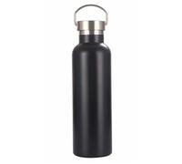Bouteille d'eau en acier inoxydable 304 à double paroi, isolée sous vide, 500 ml, large ouverture, couvercle en PP anti-fuite(Mattblack)